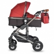 Convertible travel system 3in1 Coccolle Siyana  Dahlia Red