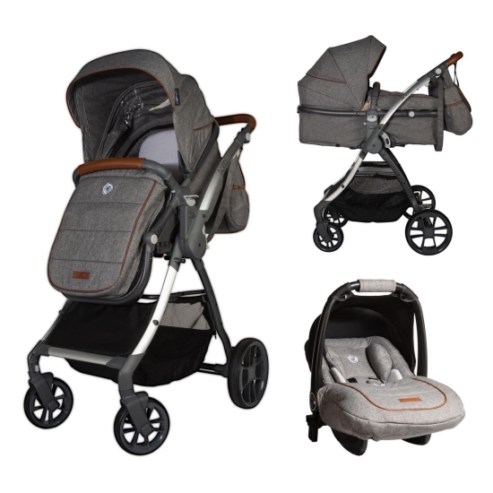 Travel system 3in1 Coccolle Acero Grey