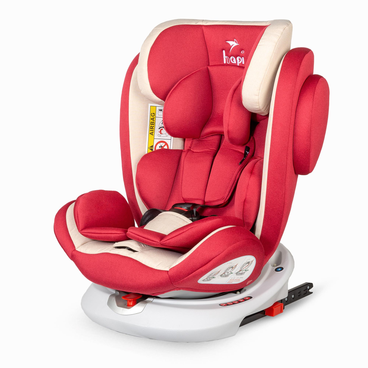 Car seat rotative Isofix 036 kg Hapi Ozy Red Smart Baby EN