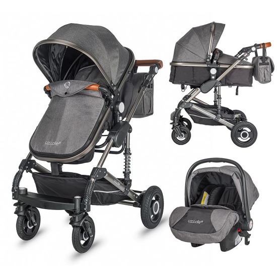 Convertible travel system 3in1 Coccolle Siyana Urban Grey